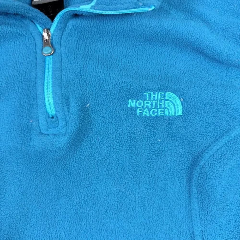 The North Face TKA 100 Glacier 1/4 Zip Fleece Pullover Blue Womens Size M